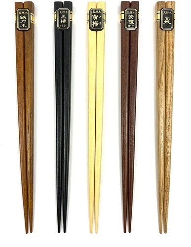 Set paia bacchette legno - set, 5