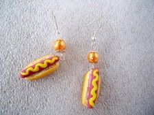 ORECCHINI IN FIMO FATTI A MANO PANINO HOT DOG