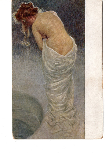 Risque giovane signora - giovane, avvolta