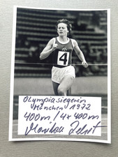MONIKA ZEHR 2x campionessa olimpica 1972 (400m) foto firmata 10x15 autografo