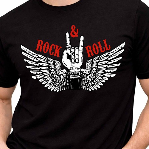 Shirt grafica rock and - t-shirt,
