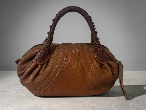 Borsa spia fendi pelle - pelle, marrone