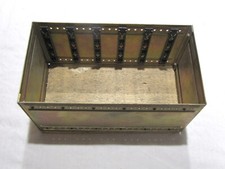 Cassetta vintage box scatola metallo vecchia con binari per cassetti contenitore