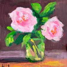 Quadro rose originale olio