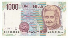 1000 LIRE MONTESSORI  SERIE