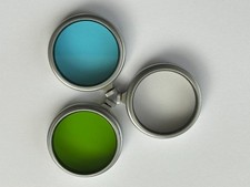 3 filtri Leica Leitz UVa, verde e blu. E36. 36 mm.