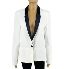 Giacca Blazer In Lino Bianca A