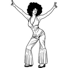 'Disco Dancer' timbro di gomma non montato (RS030611)