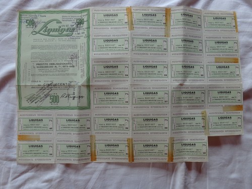 Certificato azionario liquigas - azionario,