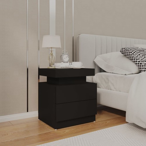 Vidaxl comodino nero 45x35x52 - comodino,