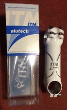 Attacco manubrio bici corsa ITM AluTech Bianco alu road handlebar stem 31,8