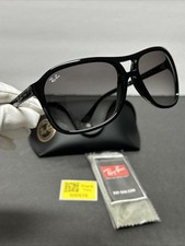 Occhiali da sole Ray Ban CATS 4000 nero/cristallo grigio sfumato RB4128 601/32 60 NUOVI!