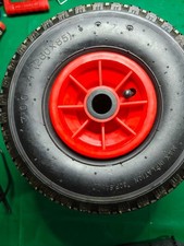 N. 4 RUOTE CARRELLO Pacchi Ø mm 260 Camera d'Aria CUSCINETTO Ø Foro 20 mm