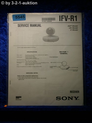 Sony manuale servizio ifv - sony, di