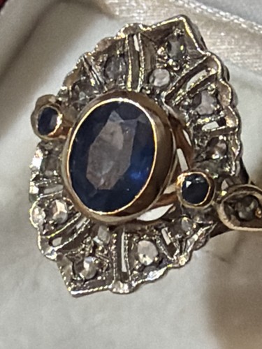 Anello antico oro - antico, brillanti