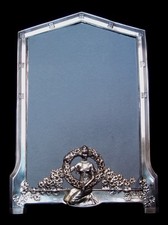 SPECCHIO DA TAVOLO ART NOUVEAU JUGENDSTIL PLACCATO ARGENTO 1900-1910 ARGENTOR o WMF