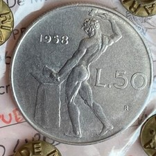 ITALIAN REPUBLIC 50 LIRE 1958
