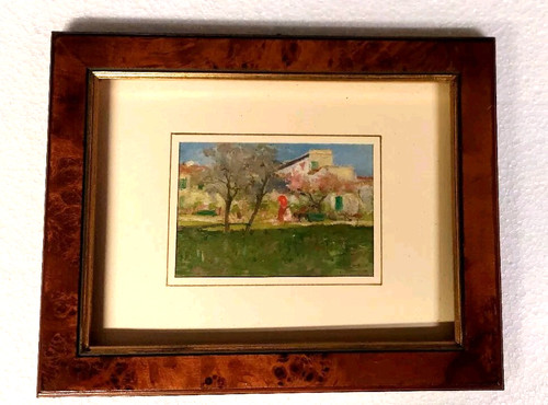Dipinto paesaggio olio su - ,