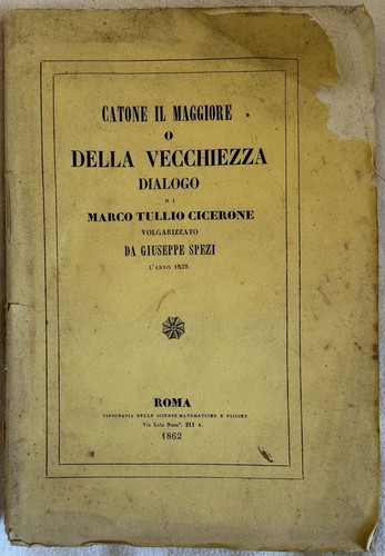 Catone maggiore della - catone, il