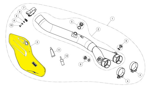 Akrapovic scudo termico - akrapovic,