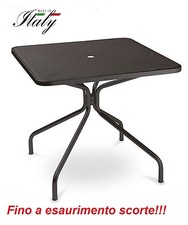 TAVOLO ESTERNO CAMBI 802 MISURA 90x90 CM COLORE FERRO ANTICO EMU PIANO FORATO