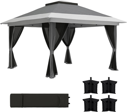 Gazebo pieghevole 6x3 m - pieghevole,