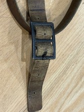 Regio Esercito-Cinturone coloniale da truppa cuoio marrone con fibbia metallo