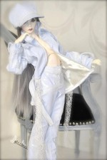 OOAK High-end Handmade BJD Doll 3 pezzi vinile blu pallido vestito taglia 1/3 SD NUOVO