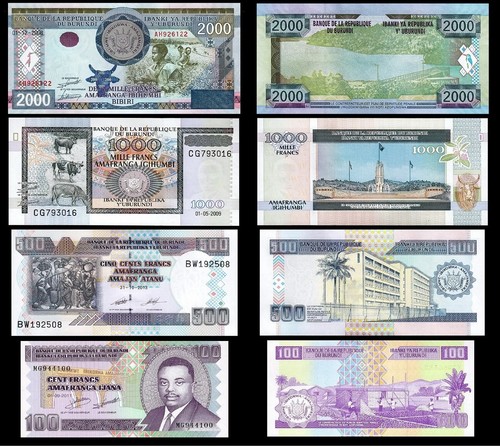 Burundi set pezzi 100 500 - burundi, 4