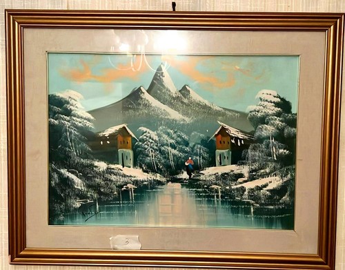 Quadro con paesaggio montano
