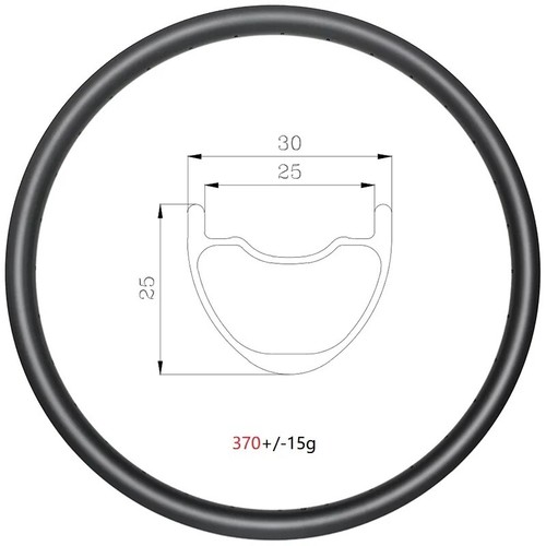 Cerchio fibra carbonio - in, di