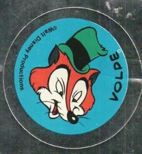  ADESIVO - REGALO PATATINE SAN CARLO JUNIOR MEDAGLIONI METALLIZZATI VOLPE