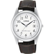 Orologio uomo Lorus classico pelle marrone data RS965BX9 PREZZO AL PUBBLICO £39,99
