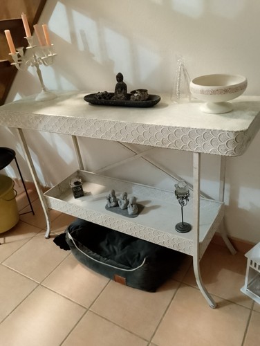Console tavolo bianco - tavolo, dorata