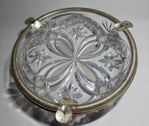 Posacenere cristallo argento - posacenere,