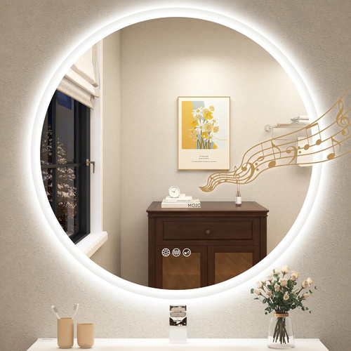 Specchio bagno led rotondo - , 28"