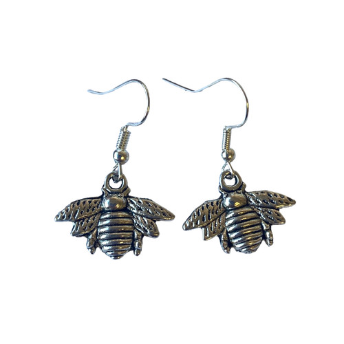 Argento ape orecchini - ape, placcato