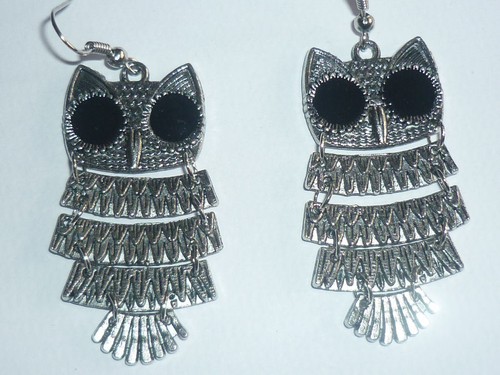 Set orecchini grandi gufo moda - gufo,