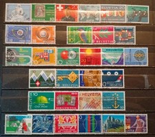 WA24 - SVIZZERA 1965/69 - lotto 31 francobolli usati eventi