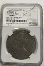 Carlos IV 8 Reales 1790 Mexico