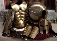 Costume da battaglia greco medievale completo muscolo spartano re Leonida...