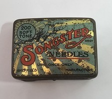 Scatola In latta vintage Songster Needles Vuota