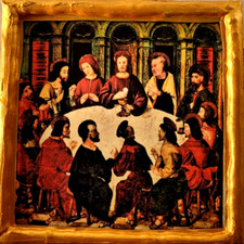 Icona Ultima Cena Mystikos Deipnos Monastero Religioso Cattolico Museo Arte Targa