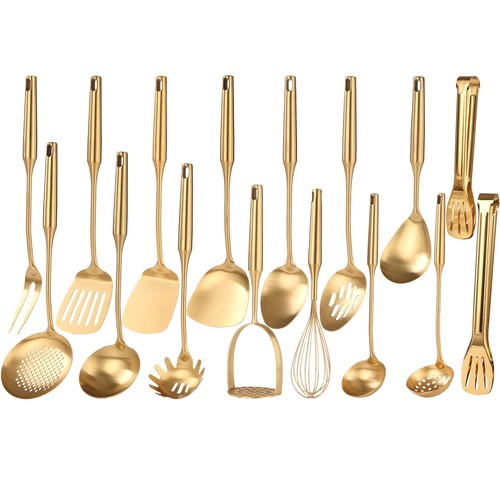 Gold cooking utensils set - set,