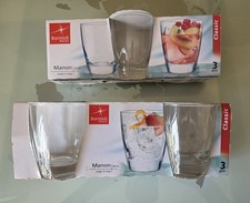 2 Confezioni da 3 Bicchieri BORMIOLI ROCCO modello MANON - 3x28,5 cl. 3x22,5 cl.