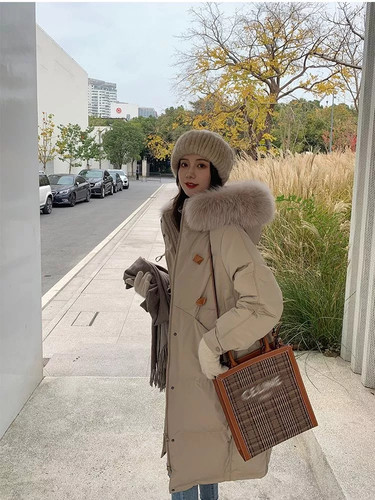Cappotto lungo beige imbottito - beige,