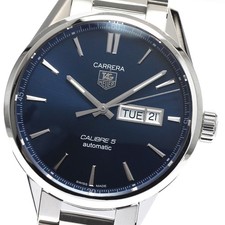 TAG HEUER Carrera Calibro 5 WAR201E Data Giorno Quadrante Navy Automatico Uomo_900023