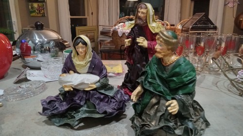 Tessuto natività cartapesta - tessuto,
