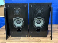 Coppia diffusori da libreria hifi vintage Castle Warwick neri UK funzionanti 2x abbinati