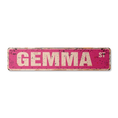 Gemma insegna stradale vintage - gemma,